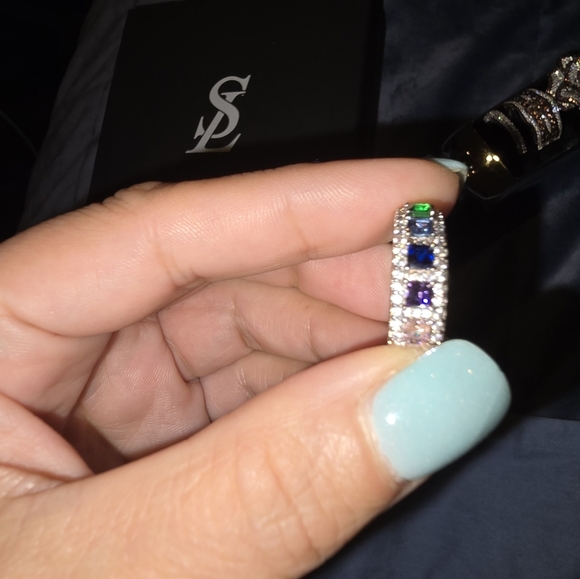 Sale FINE JEWELRY Rainbow Eternity Band Perfect Anniversary Gift !Retails $750 - Picture 8 of 10